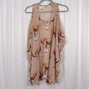 Show Me Your Mumu Peta-boo Cold Shoulder Tunic Frida Bullhead Size X-Small